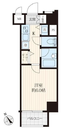 パレステュディオ六本木EAST2 14階 間取り図