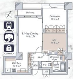 オリゾンマーレ 23階 間取り図