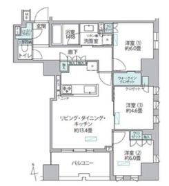クレヴィアタワー大井町ザレジデンス 4階 間取り図