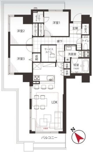 パークハビオ新橋 14階 間取り図