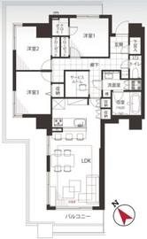 エアライズタワー 14階 間取り図