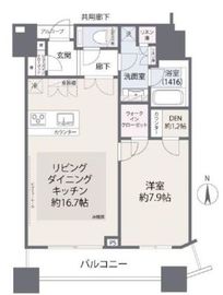 コンシェリア西新宿タワーズウエスト 29階 間取り図