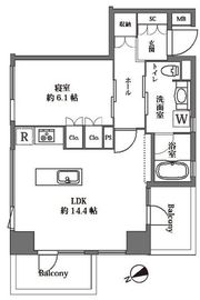 レグノオン・ザ・ベイ 8階 間取り図