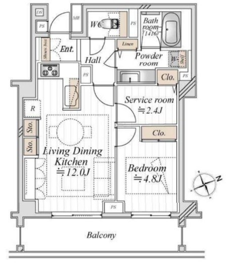 パークコート南青山ヒルトップレジデンス 4階 間取り図