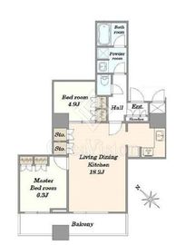 エアライズタワー 5階 間取り図