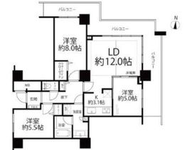 イーストコモンズ清澄白河フロントタワー 16階 間取り図