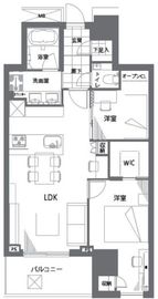 クロスエアタワー 22階 間取り図