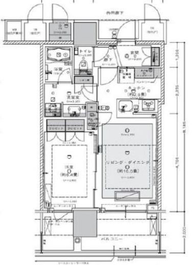 ブリリアタワー池袋 18階 間取り図