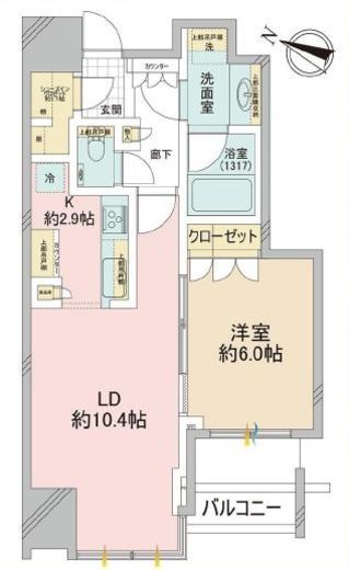 パークハビオ新橋 16階 間取り図