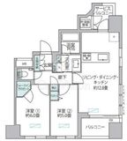 オープンレジデンシア日本橋水天宮 2階 間取り図