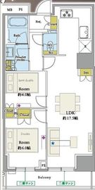 ザ・パークハウス新宿タワー 16階 間取り図