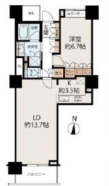 ウエルタワー深川 19階 間取り図