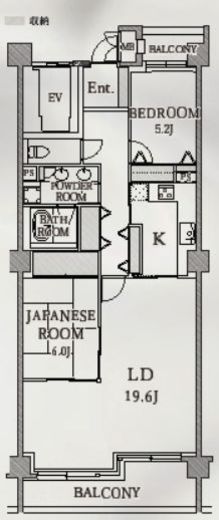 山王ガーデンハイツ 5階 間取り図