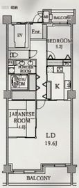 山王ガーデンハイツ 5階 間取り図