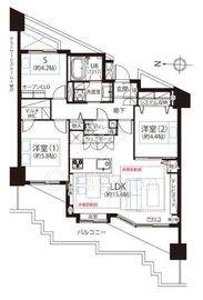 ディアナコート二子玉川園 6階 間取り図