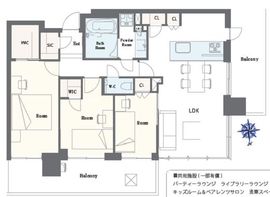シティタワーズ東京ベイ 19階 間取り図