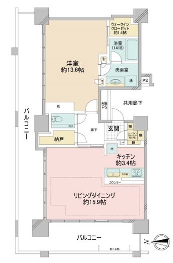 ザ・パークハウス中野タワー 22階 間取り図
