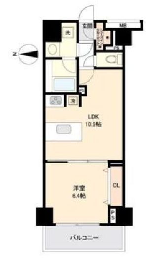 パークハビオ新橋 5階 間取り図