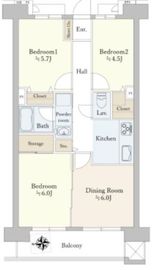 ライオンズプラザ錦糸町 7階 間取り図