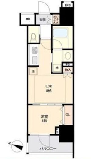 シティインデックス神田 10階 間取り図