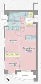 オーベル三軒茶屋dR 2階 間取り図