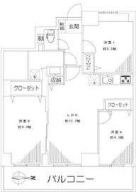 リーデンスタワー 9階 間取り図