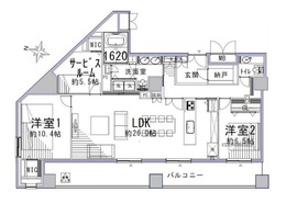ラ・トゥール三田 20階 間取り図