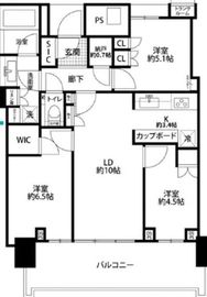 ベイズタワー＆ガーデン 5階 間取り図