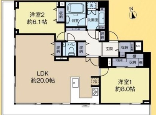 パロス白金 8階 間取り図