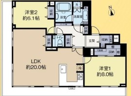 パロス白金 8階 間取り図
