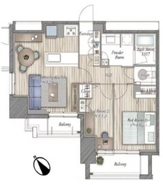 イニシア大森町N'sスクエア 5階 間取り図