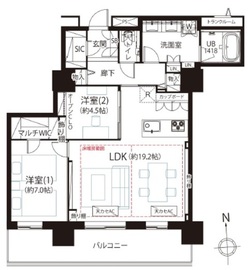 コスモポリス品川 27階 間取り図