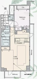 オープンレジデンシア目黒青葉台 2階 間取り図