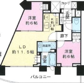 HARUMI FLAG SUN VILLAGE (晴海フラッグ サンヴィレッジ) 4階 間取り図