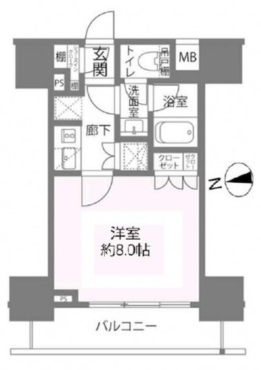 ライオンズ浅草橋ミレス 8階 間取り図