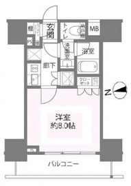 ライオンズ浅草橋ミレス 8階 間取り図