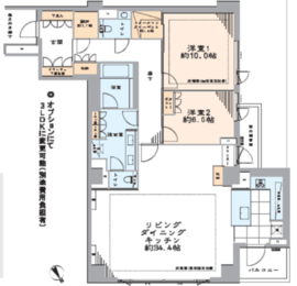 パークレ・ジェイド白金レジデンス 3階 間取り図