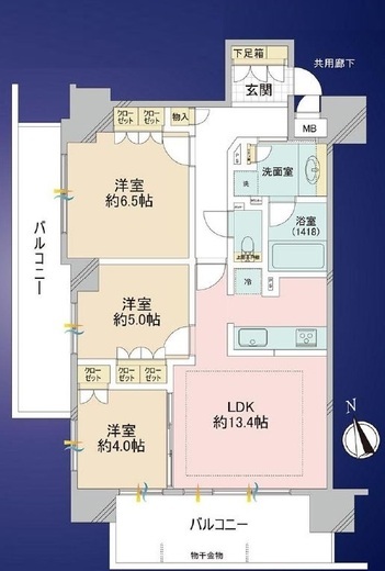 パークハビオ恵比寿 4階 間取り図