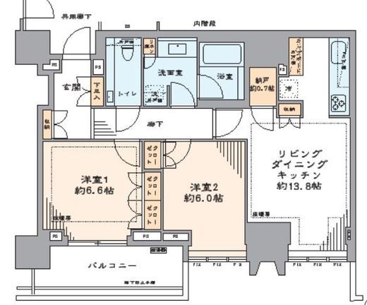 ザ・パークハウス高輪タワー 24階 間取り図