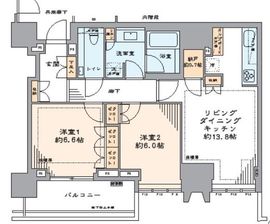 ザ・パークハウス高輪タワー 24階 間取り図