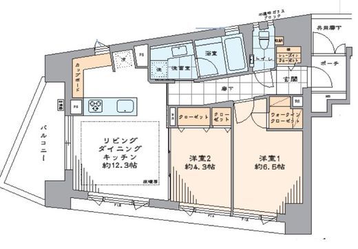 ピアース四谷 11階 間取り図