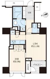 パークハビオ恵比寿 8階 間取り図