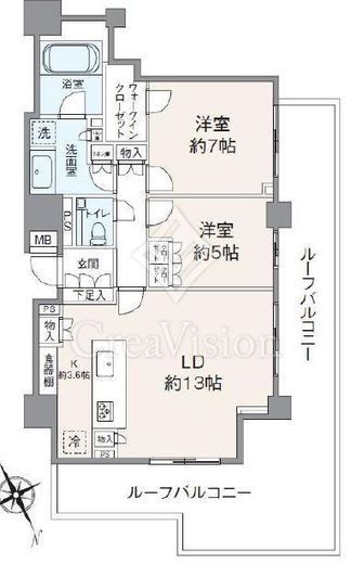 ミッドガーデン赤坂氷川 10階 間取り図