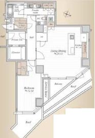 勝どきビュータワー 5階 間取り図