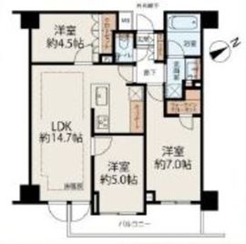 オープンレジデンシア代々木公園 2階 間取り図