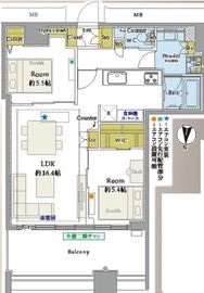 芝浦アイランド ケープタワー 44階 間取り図