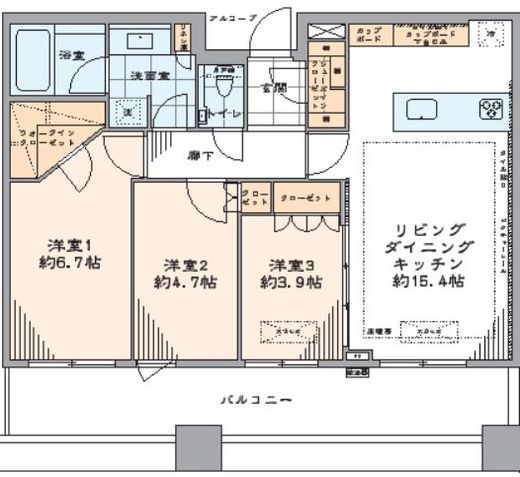 テラス渋谷美竹 14階 間取り図