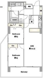 エクサージュ海岸 4階 間取り図