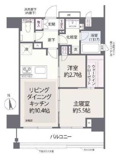 ピアース南麻布 11階 間取り図
