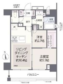 ピアース南麻布 11階 間取り図